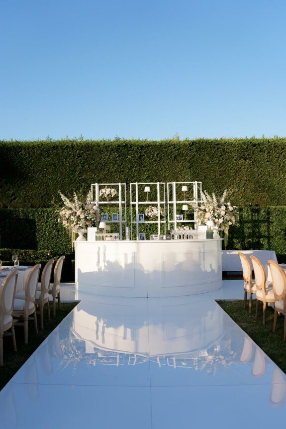 White Circular Bar Hire Sydney | White Label Hire