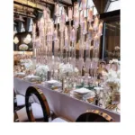 Silver Glass Mirror Table Top